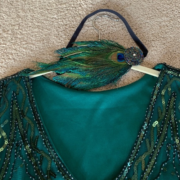 Dresses & Skirts - Gatsby Dea’s and peacock feather headband